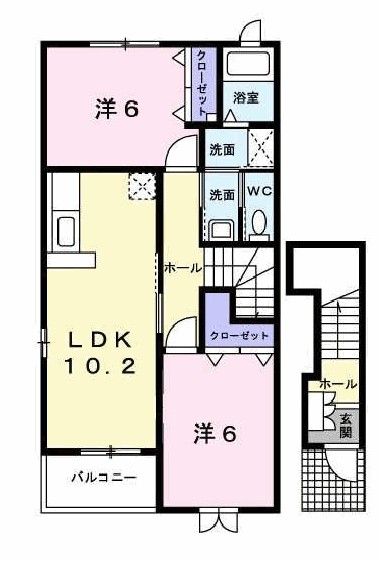 フラットワンＢ 間取り図
