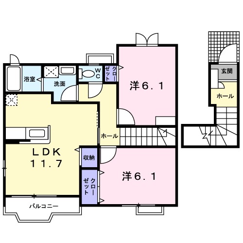 間取り シンヴィオシスA 間取り図