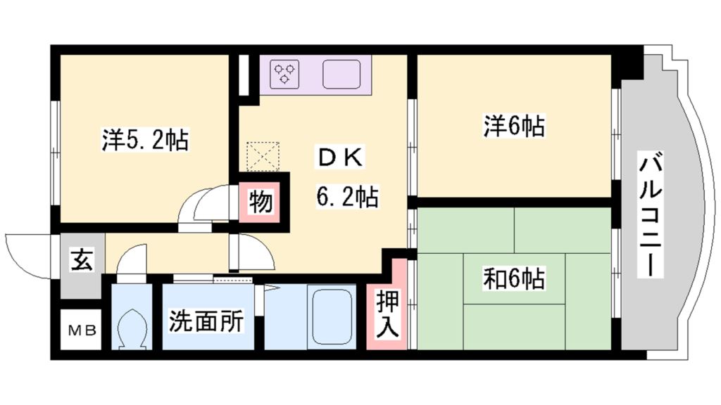 ロイヤルコーポ加古川 間取り図