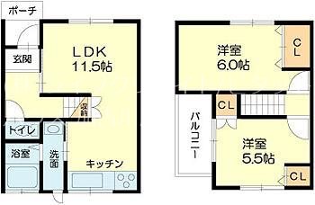 ３加古川ヤングハイツ 間取り図