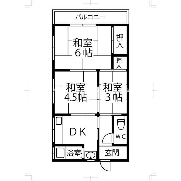 土山コーポ 間取り図