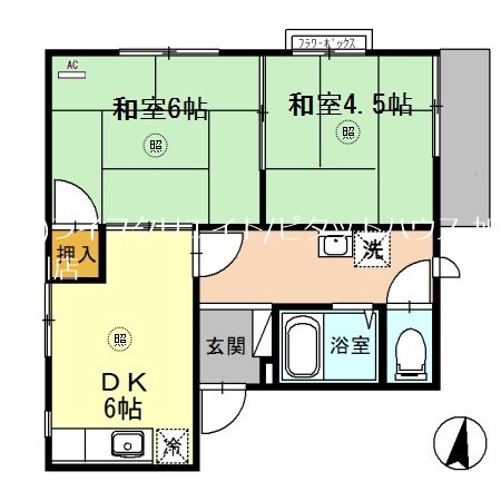 サンハイツ学園前 間取り図