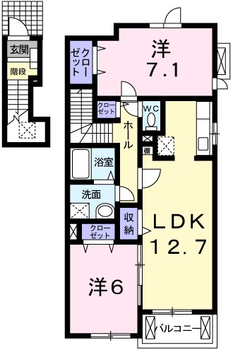 クラッセ弐番館 間取り図