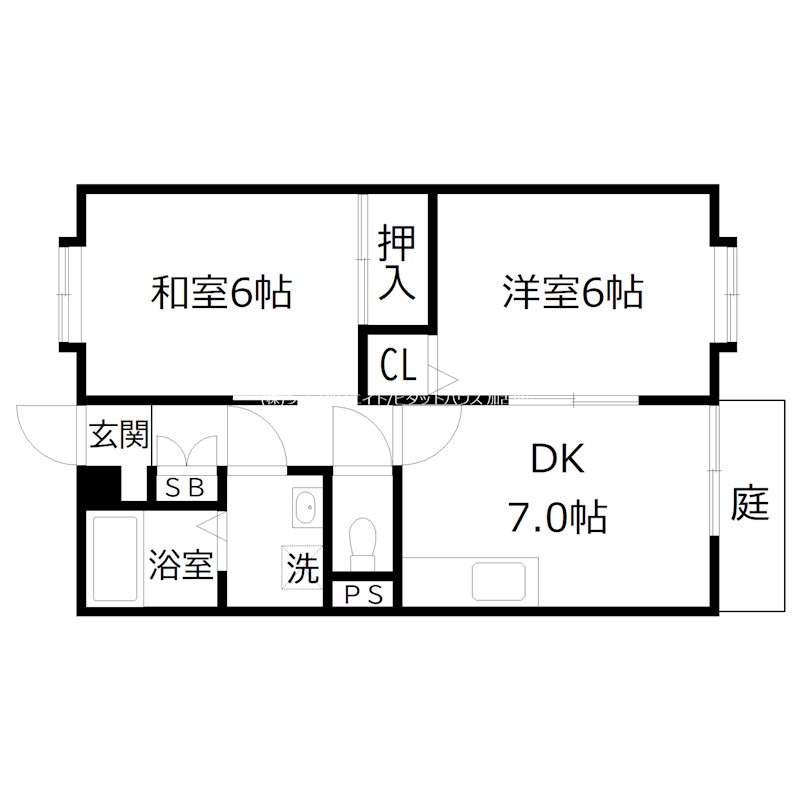イーストビレッジ北野Ａ棟 間取り図