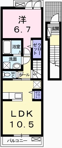 アヴニール　ラ　シャンブル 間取り図