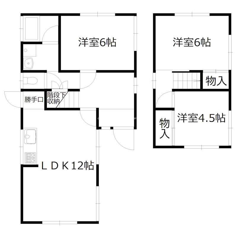 播磨町宮西戸建 間取り図