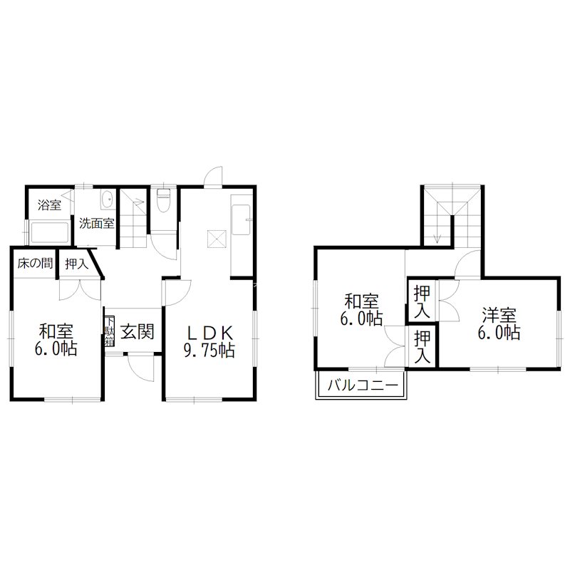 稲屋戸建 間取り図
