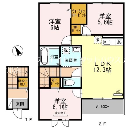 サンブランシュファミーユ　A棟 間取り図