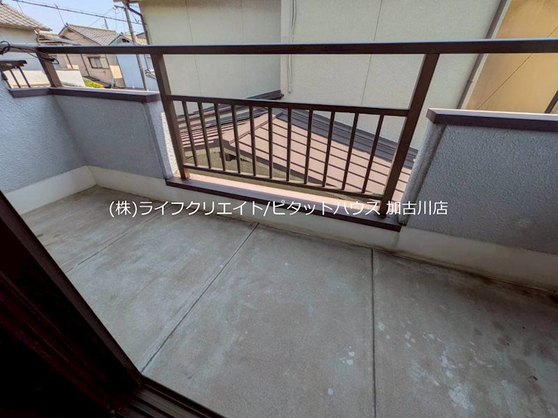 高砂市緑丘・貸家 ベランダ