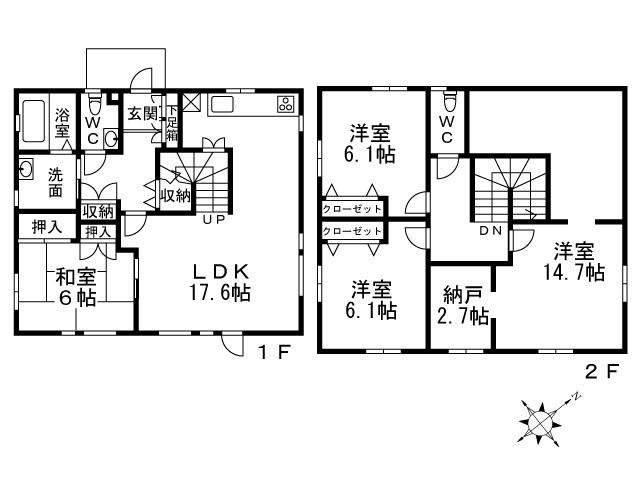 加古川町北在家戸建 間取り図