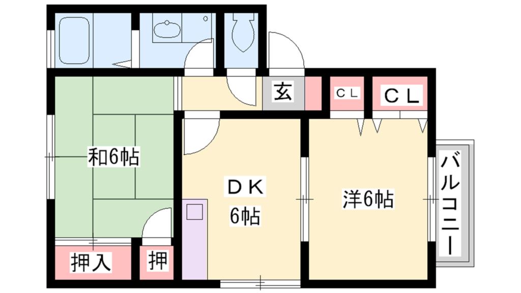 ディアス中筋　Ｂ棟 間取り図