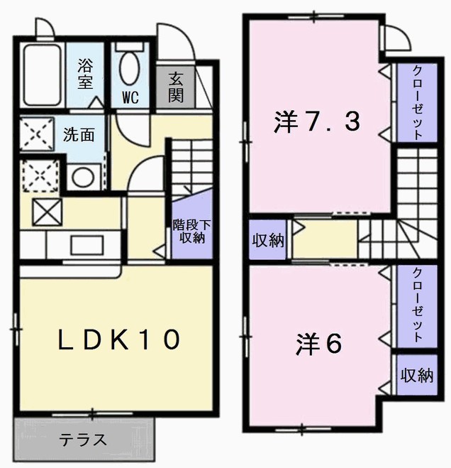 アメニティカスガⅥ 間取り図