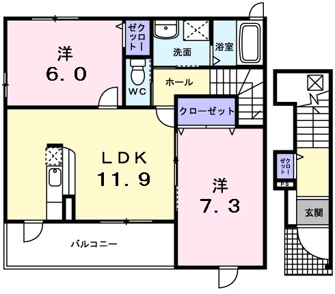 メゾンミッテ２番館 間取り図