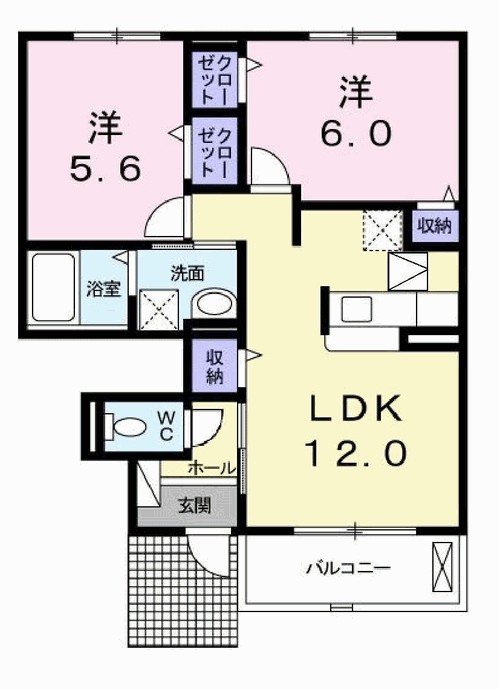 アンフィニ　レーヴⅡ 間取り図