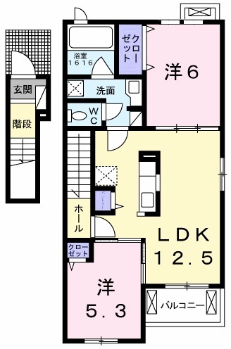 カーサ　セレーナＡ 間取り図