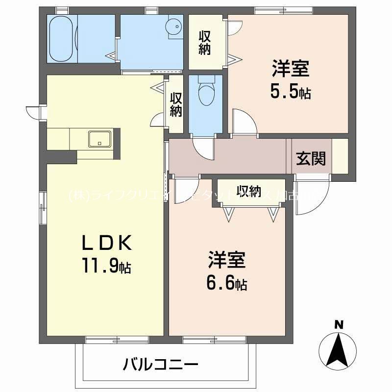 ニューフォーレス　ナガタ  間取り図