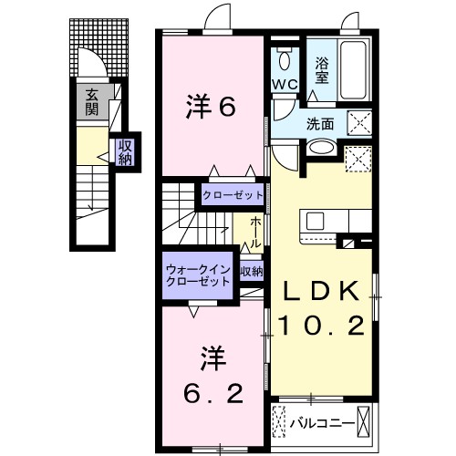 アイリス・Ｋ　Ⅰ 間取り図