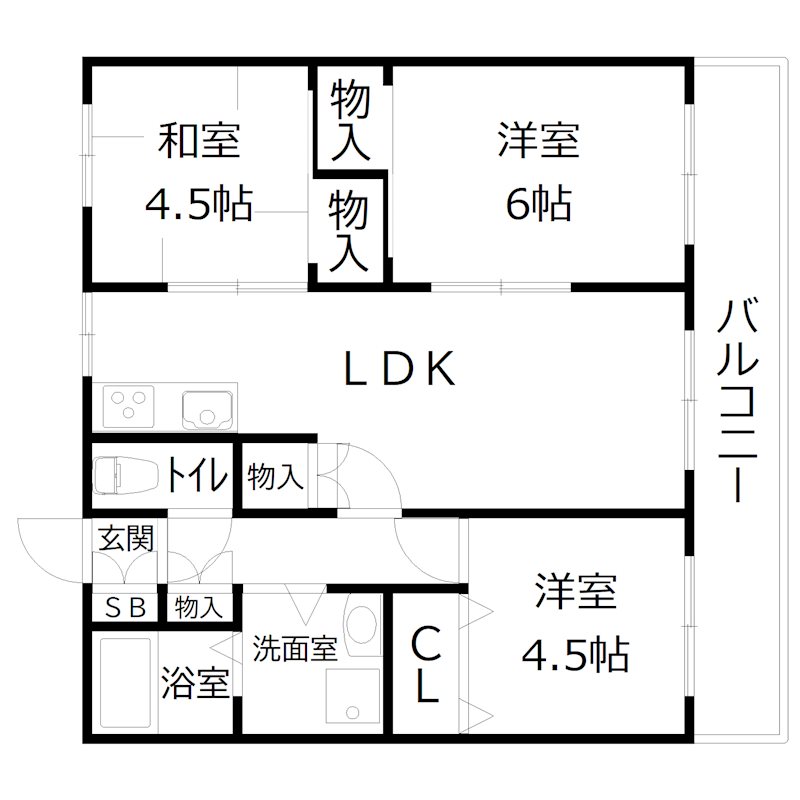 エクセル東加古川弐番館 間取り図
