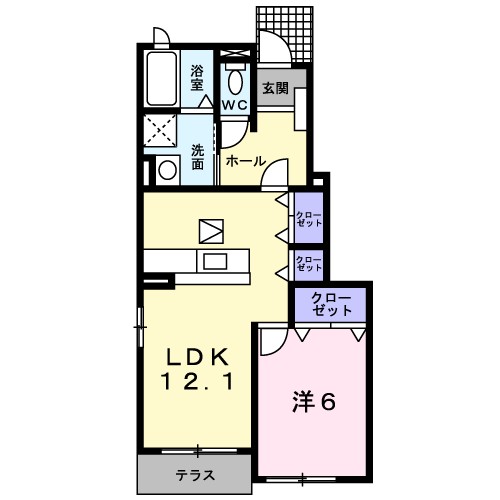 アメニティカスガⅤ 間取り図