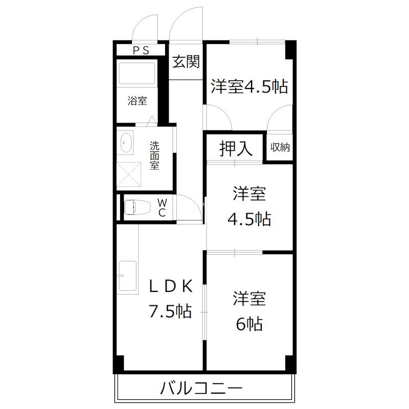 フローラハイツみのり 間取り図