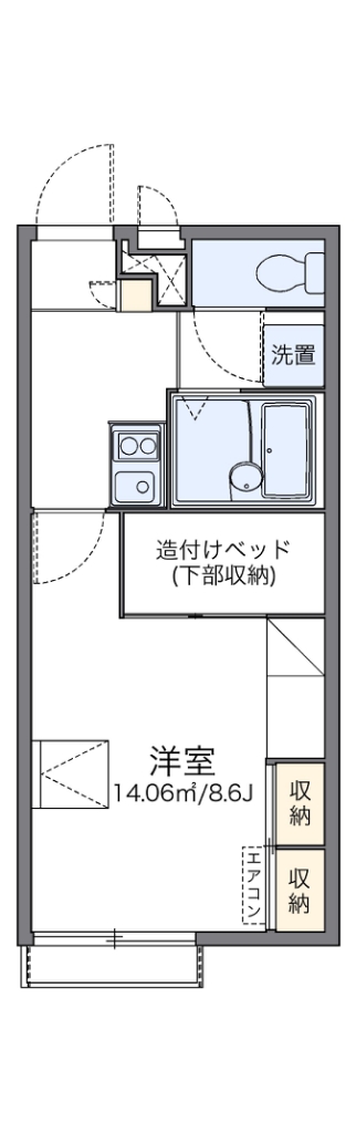 レオパレス赤れんが 間取り図