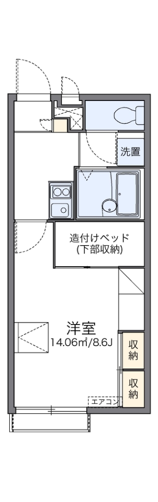 レオパレスリフジワラ 間取り図
