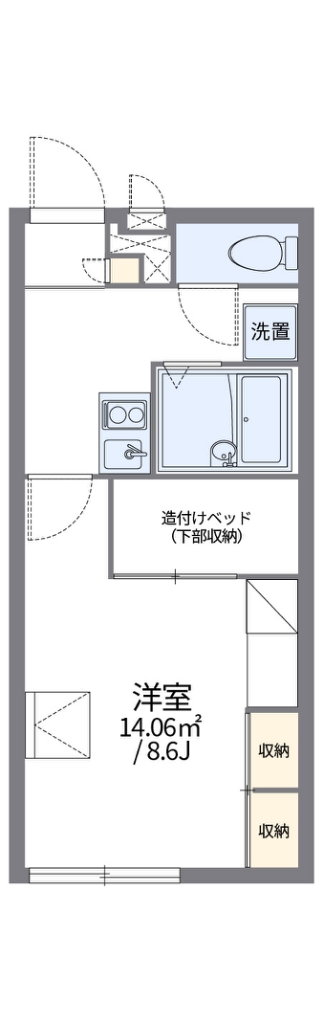 レオパレスグリーングラス 間取り図