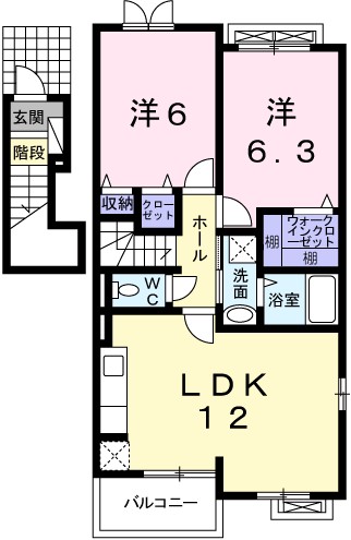 スモールヴィレッジⅡ 間取り図