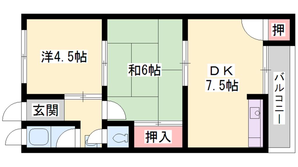 パールハイツ尾上 間取り図