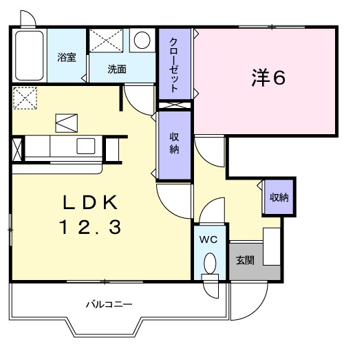 ラフレシールやしろＢ 間取り図