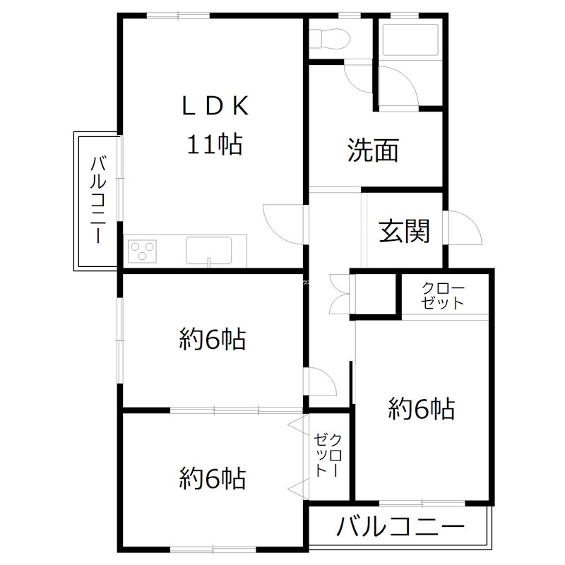新神野住宅4号棟 間取り図