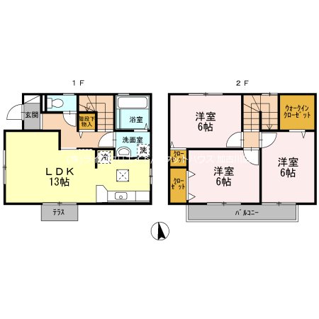 柚垣様戸建借家Ⅲ  間取り図