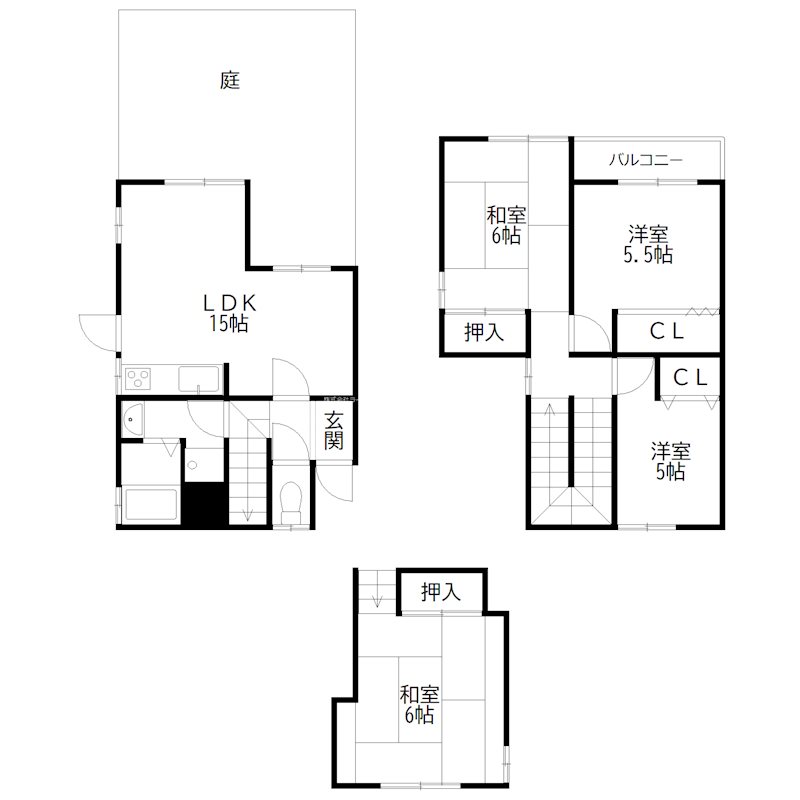 西畑3丁目戸建  間取り図