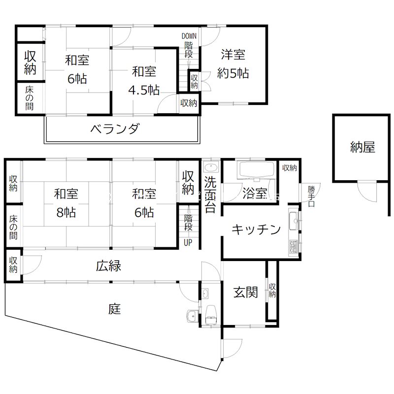 高砂市荒井町中町戸建 間取り図