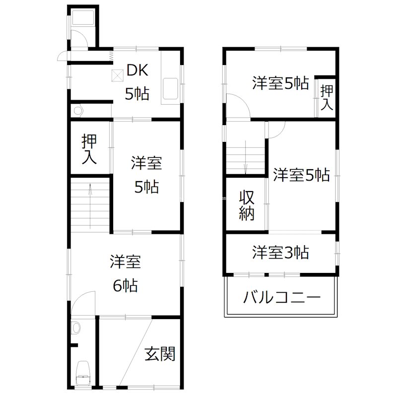 緑丘貸家 間取り図