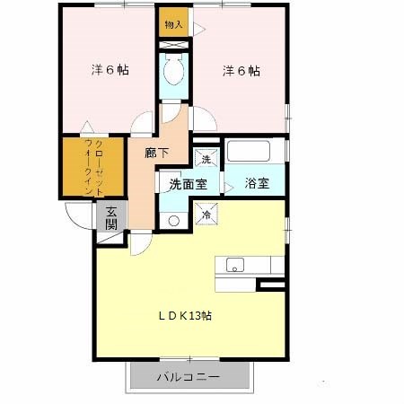 リビングタウン古坂壱番館　B棟 間取り図