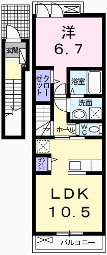 アヴニール　ラ　シャンブル 間取り図