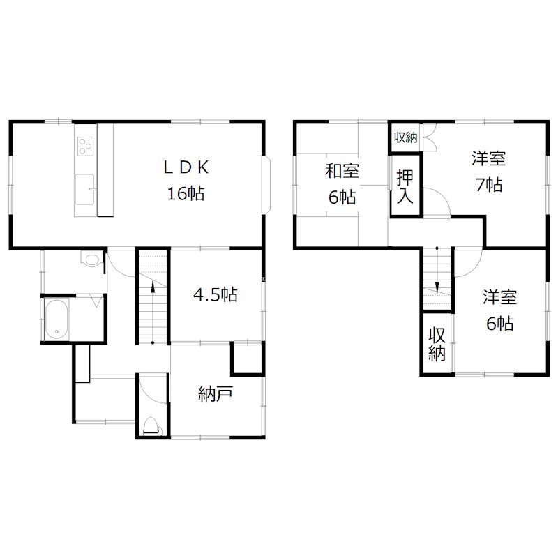 荒井町戸建 間取り図