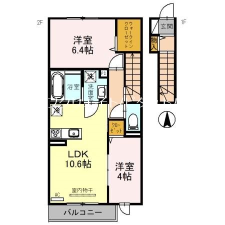 Ｄ－ｒｏｏｍ社Ⅱ 間取り図