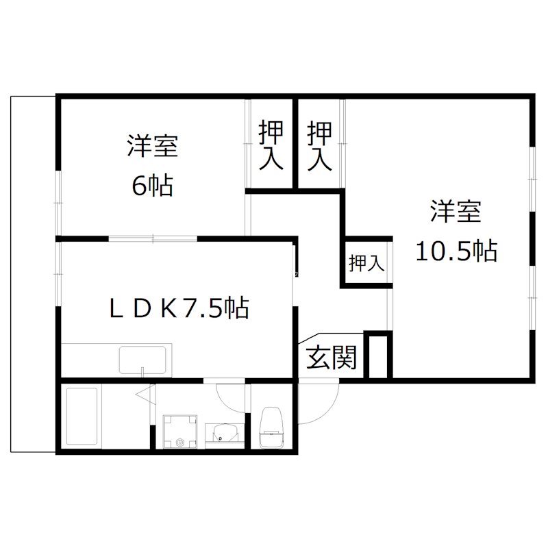 浜の宮ローレルハイツ1棟 間取り図