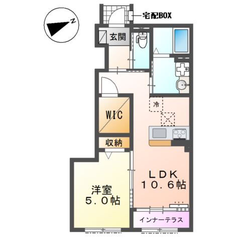 加古川市尾上町池田　アパート新築 間取り図