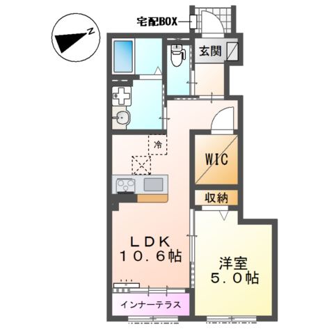 加古川市尾上町池田　アパート新築 間取り図