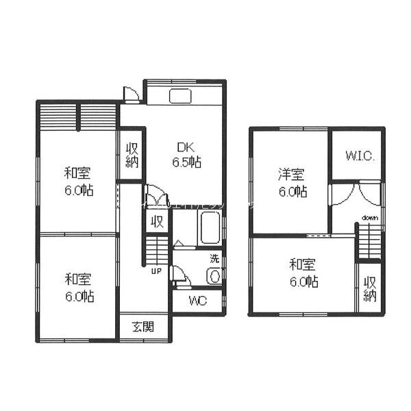 尾上町口里貸家 間取り図