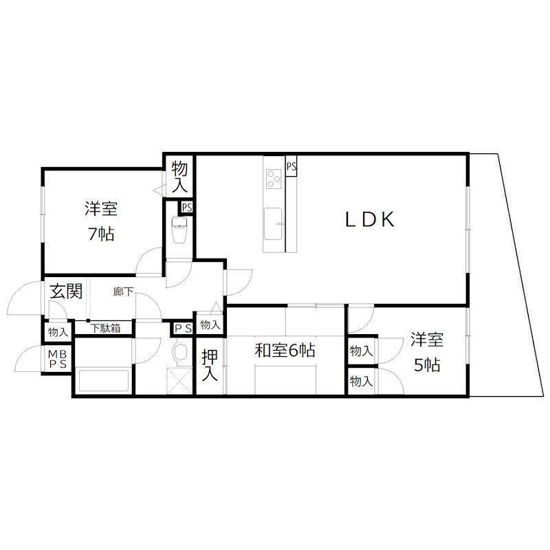 ライオンズマンション東加古川 間取り図