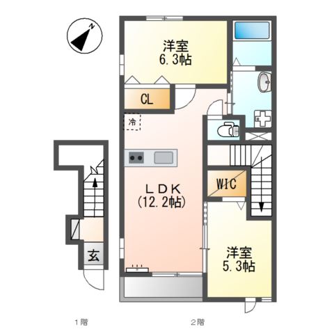 パインフォレスト浜の宮Ⅱ 間取り図