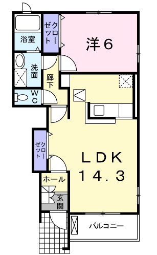 グロワールＡ 間取り図