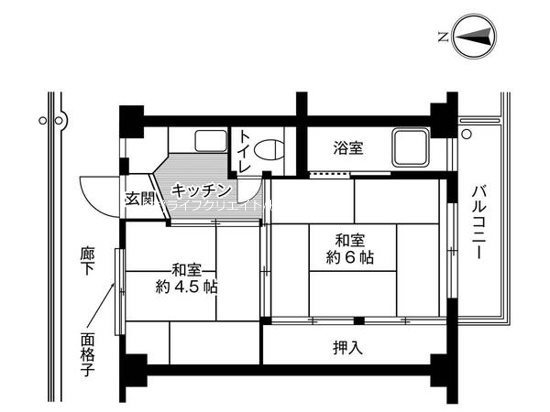 ビレッジハウス志方１号棟 間取り図