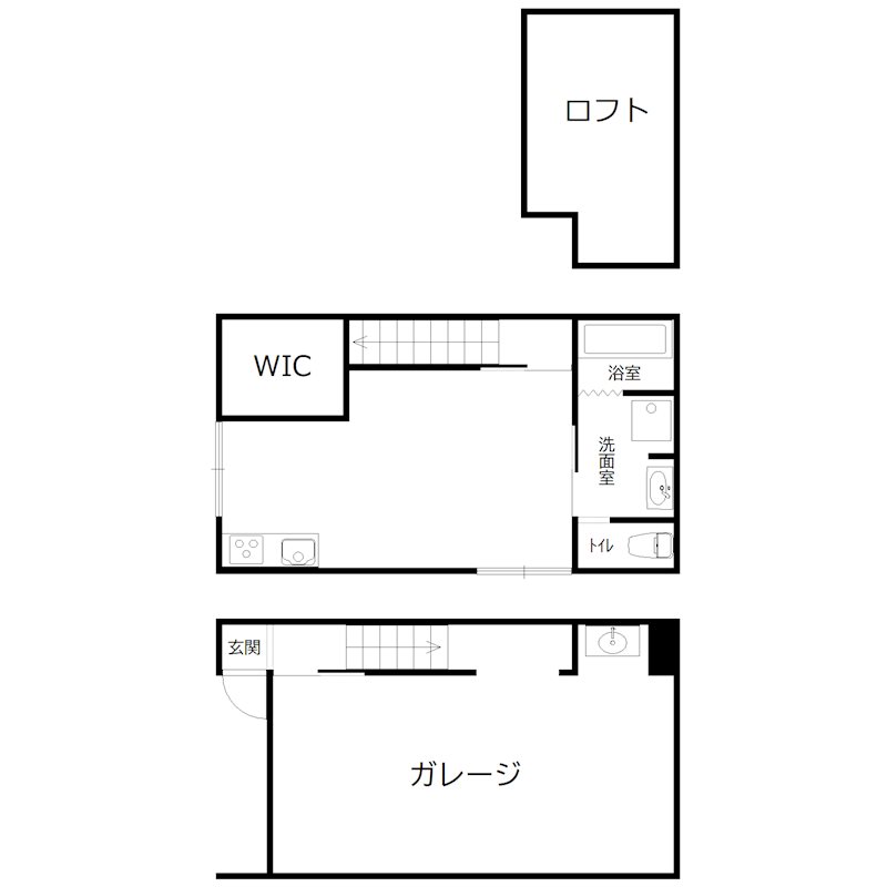 荒井町日之出町ガレージハウス南 間取り図