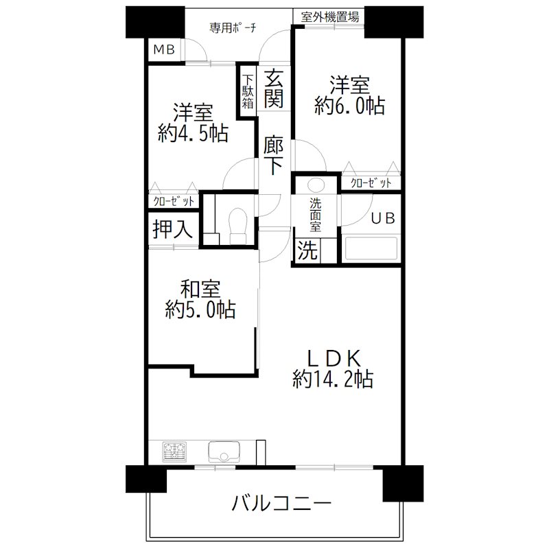 マーレ加古川駅前タワー 間取り図