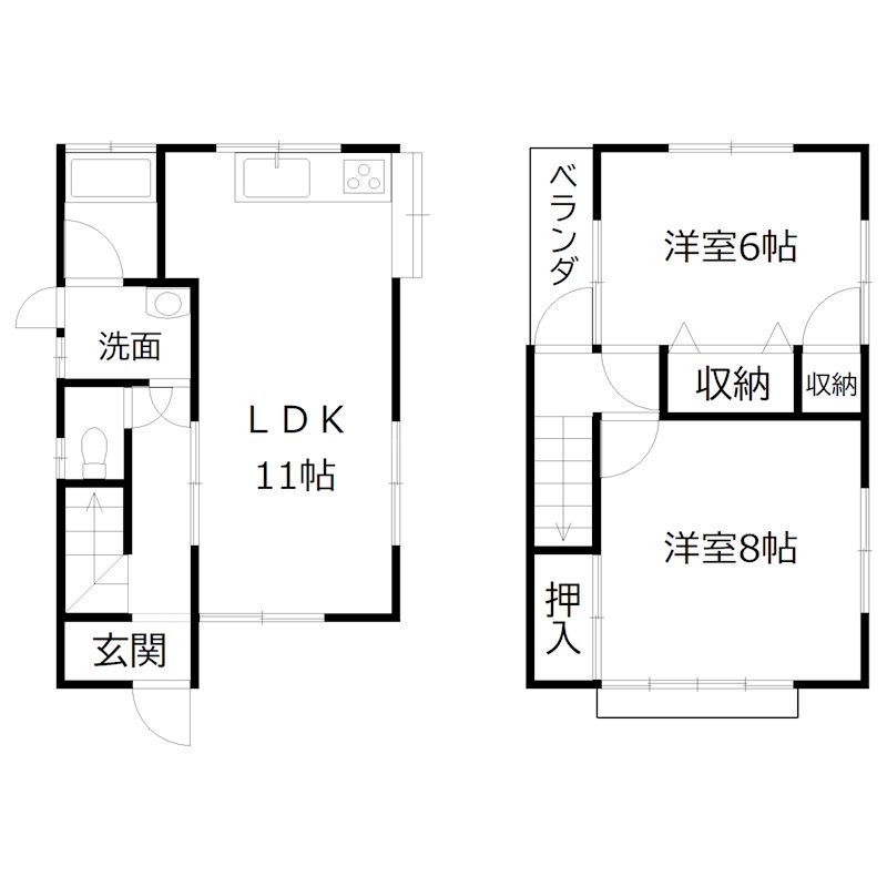 柳田邸（口里） 間取り図
